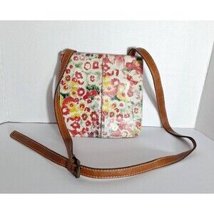 Patricia Nash Italian Leather Floral Crossbody Purse Bag Bohemian Hippie Western